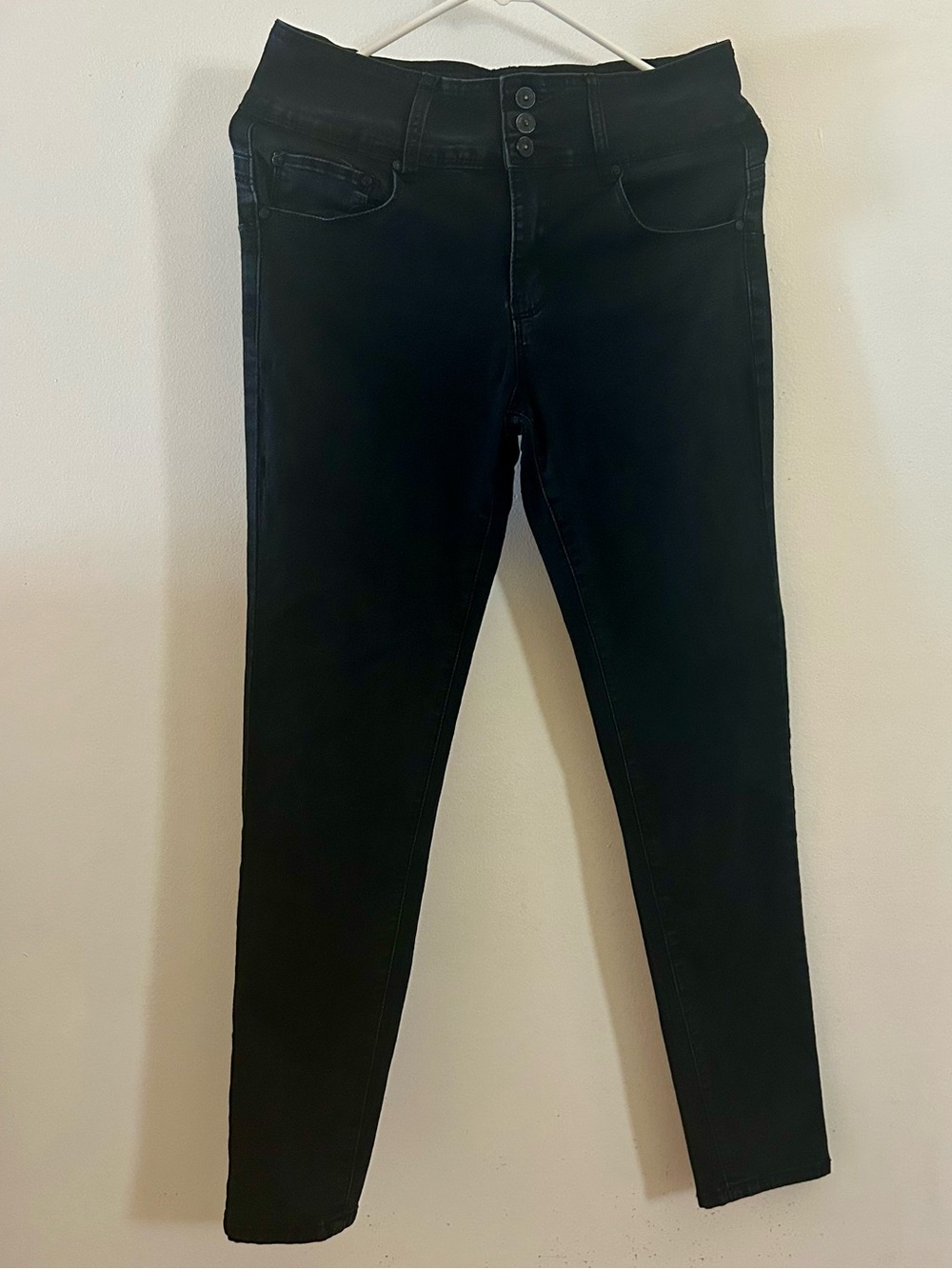 Monkey Ride Juniors Black High Rise Tapered 5 Pocket Denim Skinny Jeans 11/30